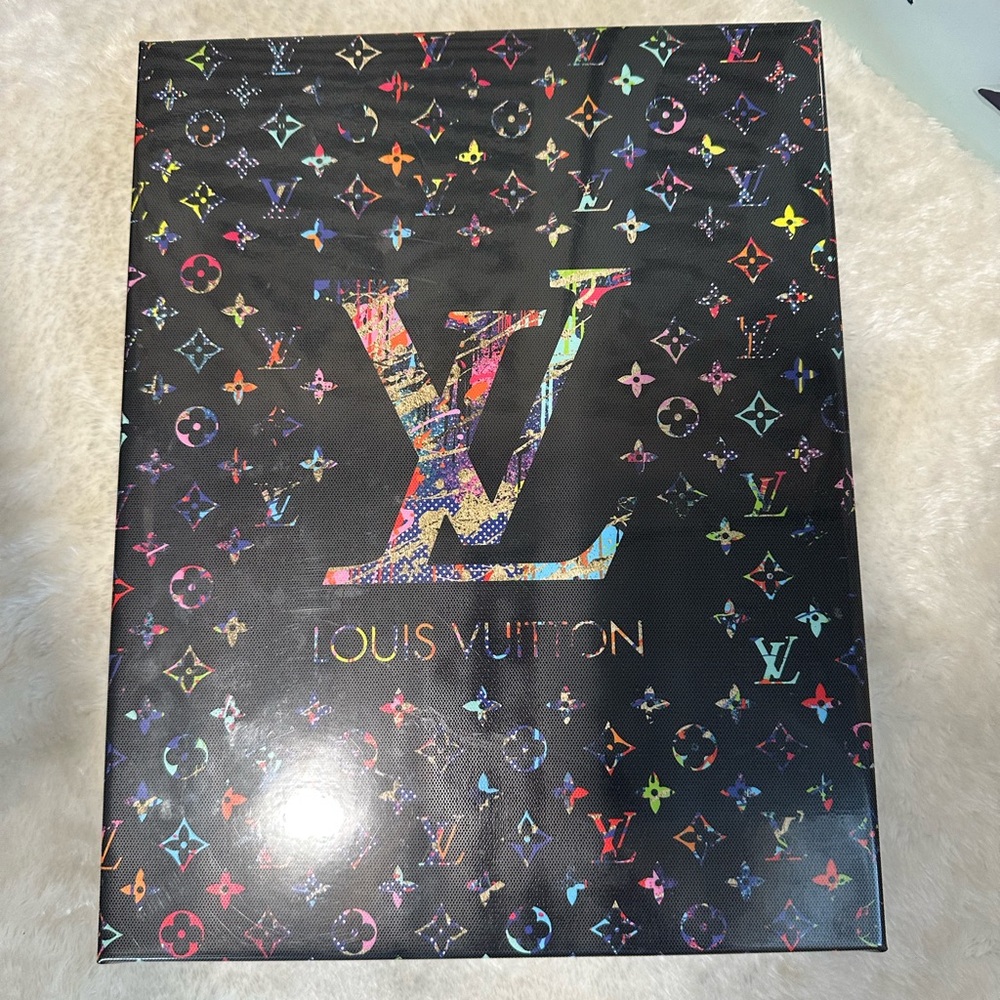 Louis Vuitton Black Multicolor wall paint